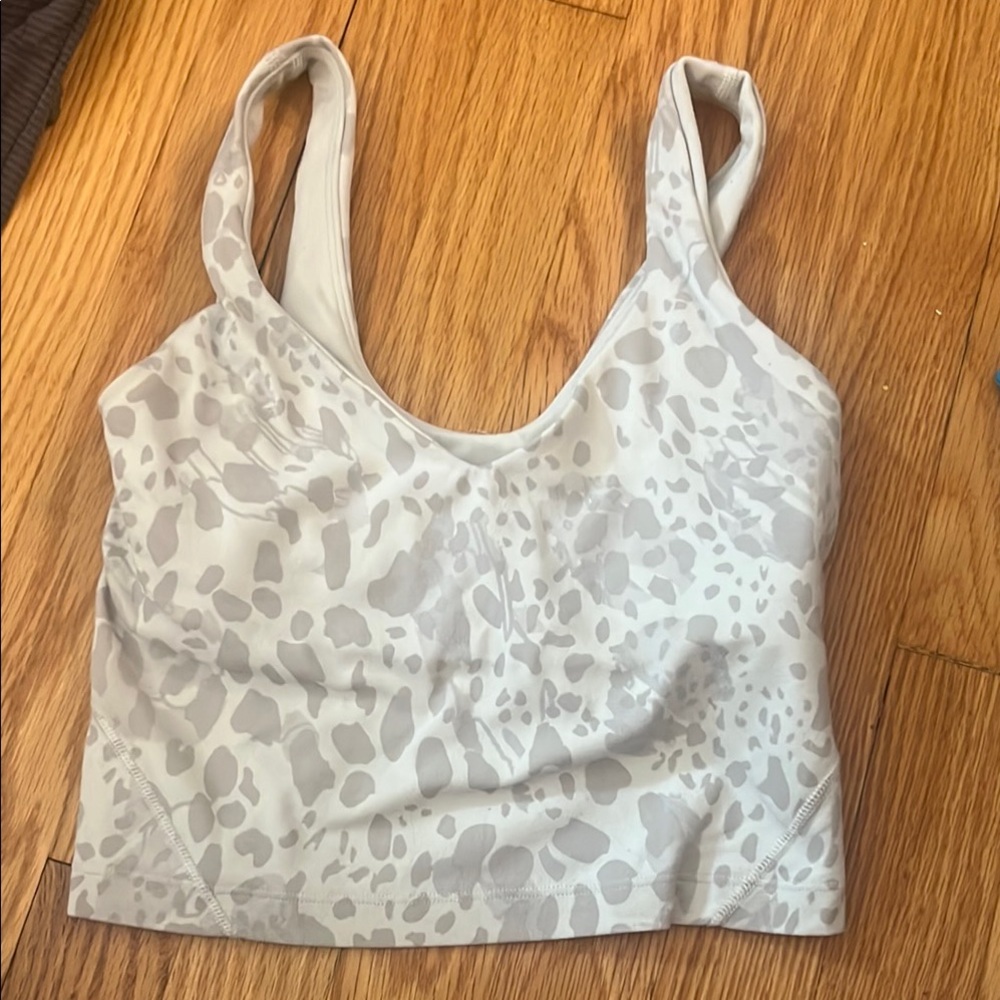 Lululemon White Print Align Tank